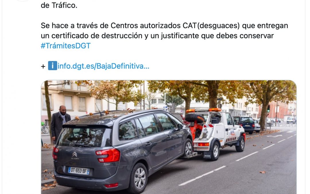 Baja definitiva de vehículos: la DGT explica cómo hacerlo