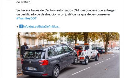 Baja definitiva de vehículos: la DGT explica cómo hacerlo